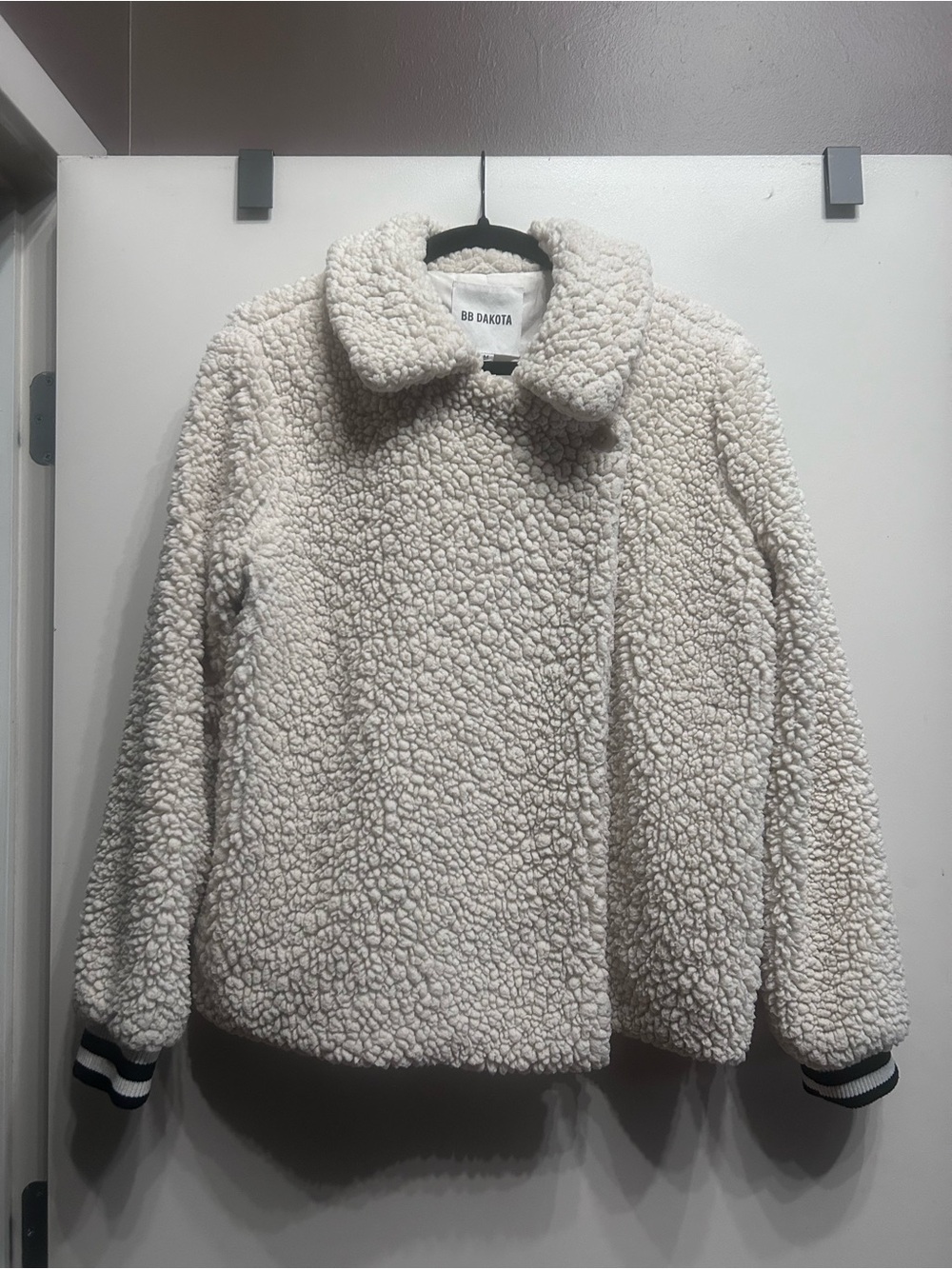 BB Dakota Ivory Plush Sherpa Jacket